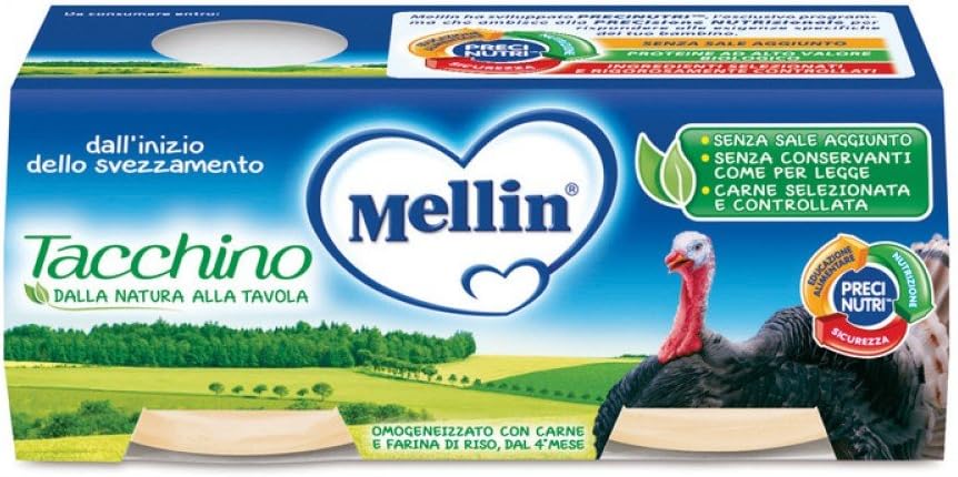 Mellin Homogenized meat turkey 4x80g
