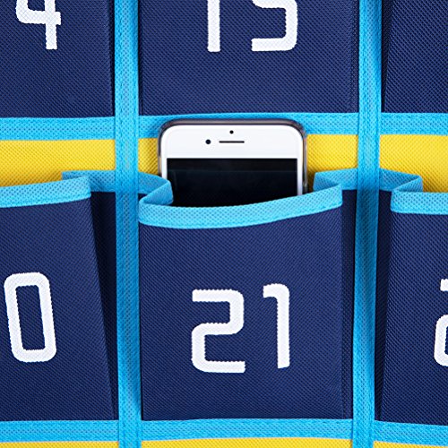 Numbered Classroom Organizer Pocket Chart Cell Phones Holder Wall Door