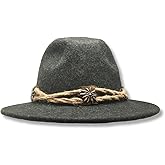 Essence of Europe Gifts German Hat for Oktoberfest - German Style Charcoal Wool Hats | Fedora