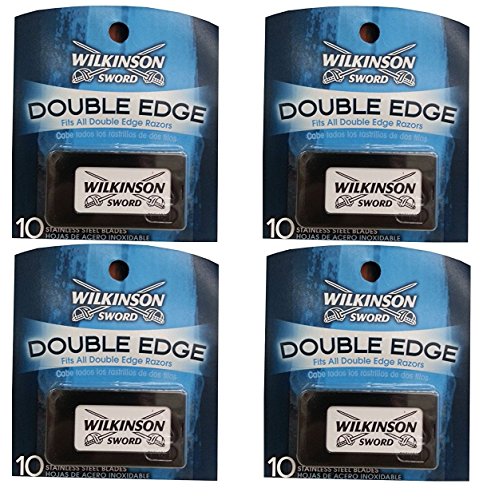 Wilkinson Sword Double Edge Razor Blades, 10 ct. (Pack of 4) + FREE Schick Slim Twin ST for Sensitive Skin