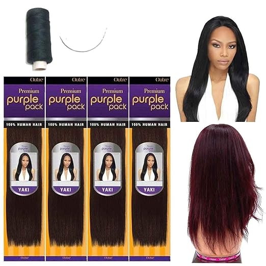 Outre Premium Purple Pack 100 Human Hair Yaki Extension