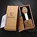 CUCOL Women Bamboo Watch with Leather Strap Minimalism Wooden