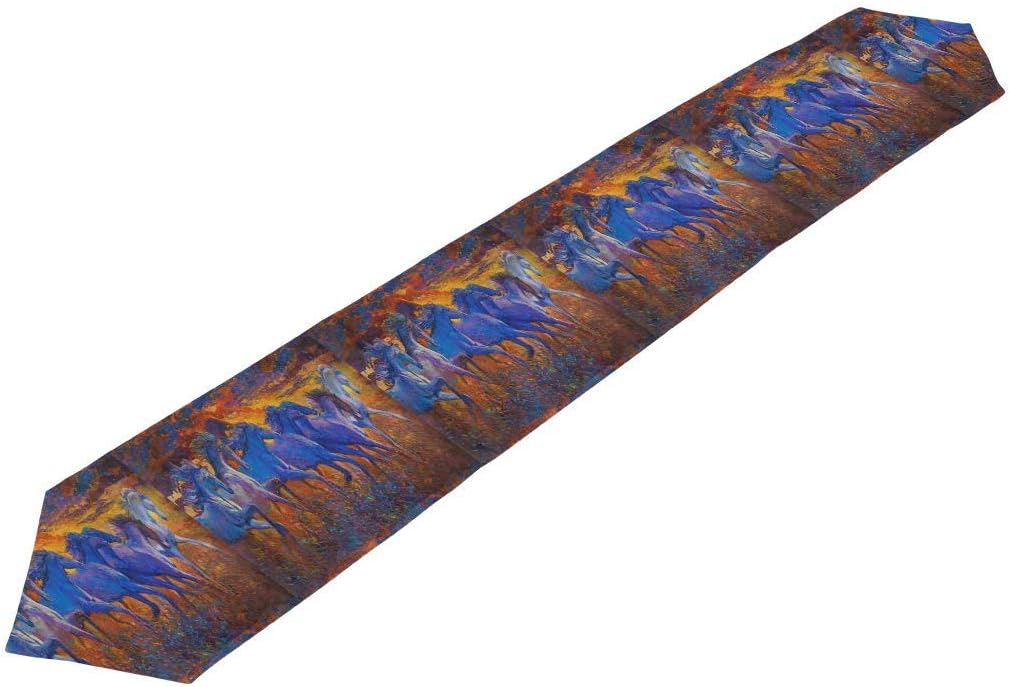 Beryl Shop Camino de Mesa Original Pintura al óleo Correr Caballo Café