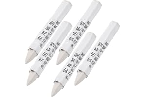 Alipis 5Pcs White Tire Marker Pen Set - Waterproof Wax Crayon for Tire Repair, Marking Issues, and Auto Parts - 3.74X0.51 Inc