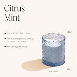 La Jolíe Muse Citrus Mint Soy Candle 6oz 40 Hr Burn Time Blue Glass view 5