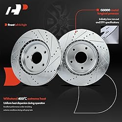 A-Premium 12.99 inch (330mm) Front Drilled and