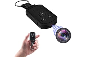 Hidden Camera Car Key - Portable Spy Camera Mini HD 1080P Nanny Cam Hidden Keychain Camera with Night Vision, Motion Detectio