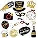 New Years Photo Booth Props, Glitter Photo Booth Props for Eve Party Supplies Decorations – 39 PCS