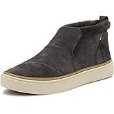 TOMS Women's Paxton Water-Resistant Slip-Ons Forged Iron Suede/Faux Fur Size 6
