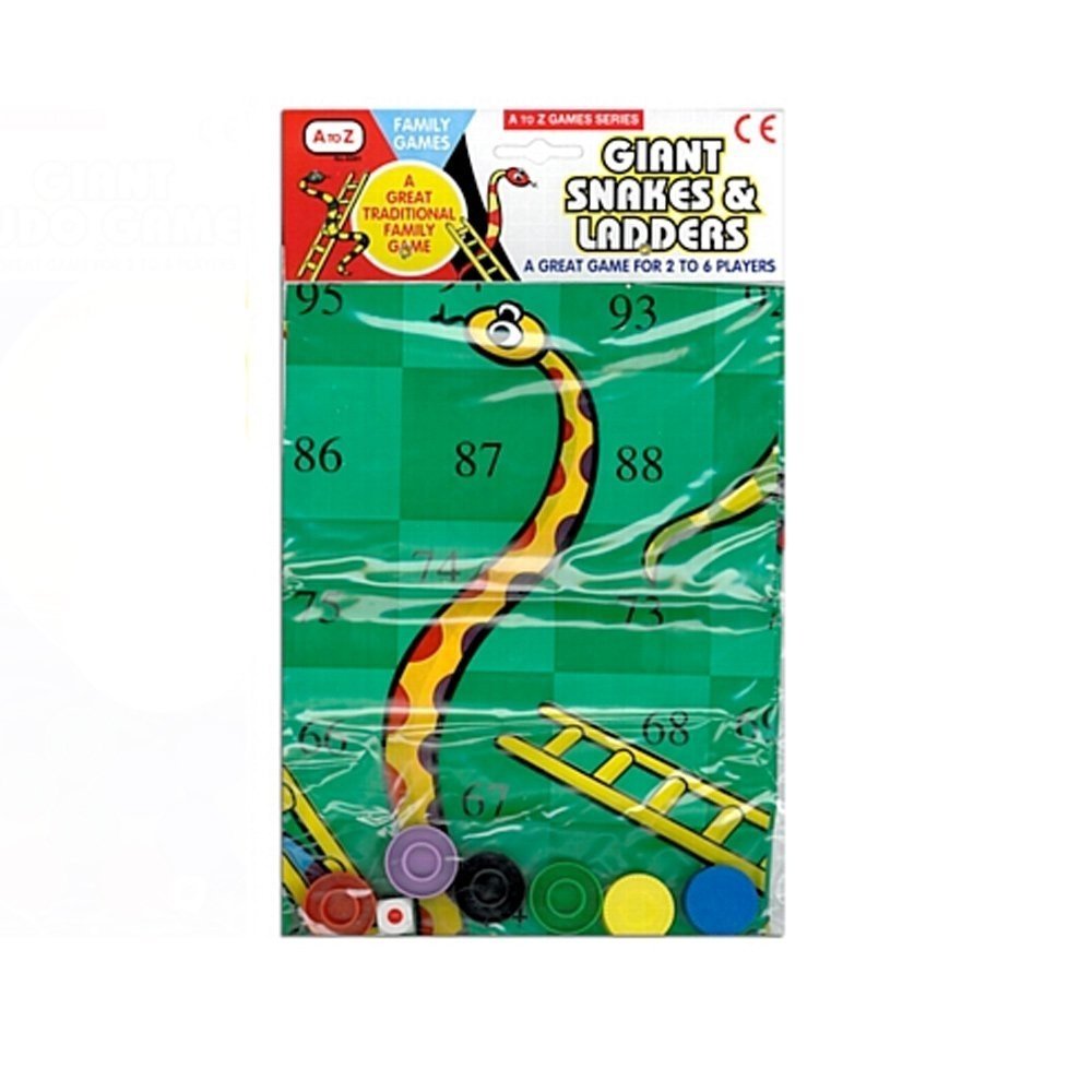 Giant Snakes and Ladders or Ludo Play Mat Board Traditional Childrens Game (Snakes and Ladders)