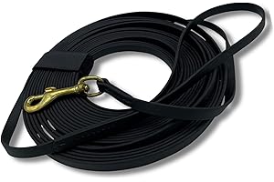 JIM HODGES DOG TRAINING Gummy K9 Biothane Long Line Leash for Dogs, 10,15,20 and 32.5 Feet, Walking Tracking Training Service - Washable Waterproof Lead for Working K9 Groups, Dog and Puppy Owners
