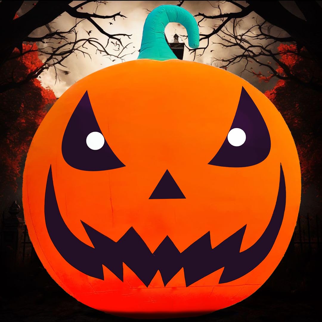 Photo 1 of Giant 20Ft Halloween Inflatables Pumpkin Decorations, Extra Large Halloween Blow Up Yard Decorations with 550W Waterproof Air Blower & LED Lights for Commercial Use, Outdoor Yard Lawn Halloween Party