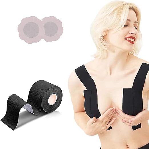 Chagoo Secret Weapon Breast Tape, XL Breast Lift Tape for Large Breasts, Breathable Chest