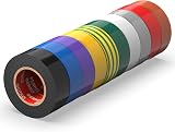 ERKO Multicolor Electrical Insulation Tape 10 Pack 0.6in x 33ft 15mm x 10m