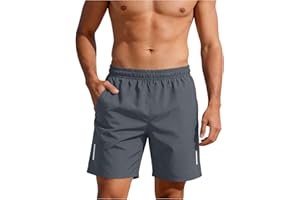 Mens Athletic Shorts Quick Dry Lightweight Gym Shorts Elastic Waist Drawstring Workout Board Short with Pockets