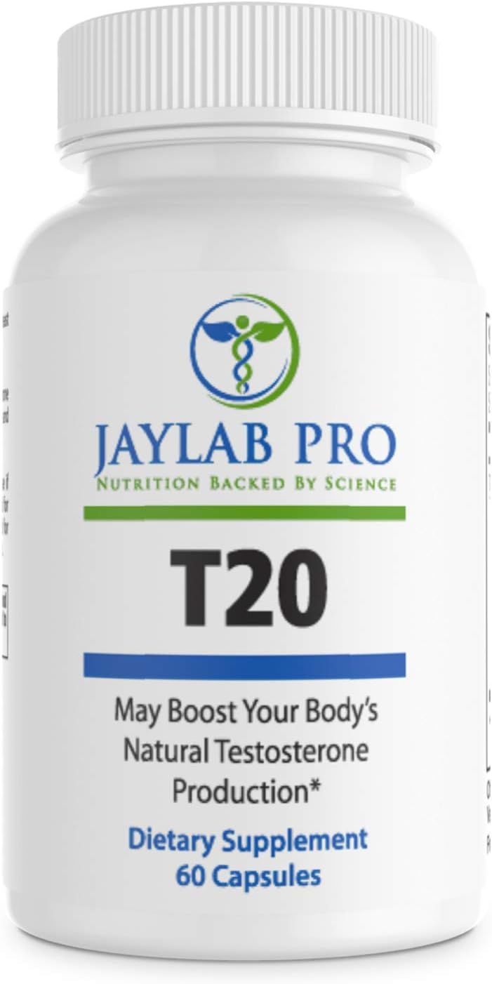 Jaylab Pro T20 Test Booster Supplement – Natural Herbal Pills – Boost Lean Muscle Development – TestBoost-Boost Free Testosterone and Enhance ATP Levels to Improve Performance