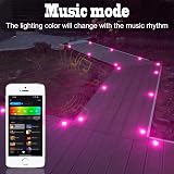GEYUEYA Home RGB LED Decking Lights Ø45mm 12V 0.5W with Remote 6 Pack view 9