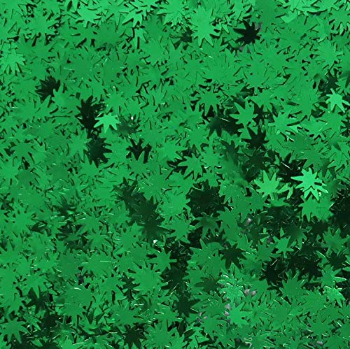 image for Electric Bliss Beauty 10 Grams - Green Weed Leaf Holographic Cosmetic 