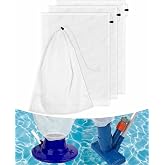NOKOGMT Large Size Pool Vacuum Bag Replacement 4PCS - 24x18in Fine Mesh Pool Vacuum Net Bag for Leaf &amp; Debris - Nylon Pool Leaf Bag Filter with Drawstring - Pool Cleaner Debris Filter Bag Replacement