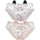 KINCOSONE Womens Bikini Panties Japanese Lingerie Briefs 2 Pack Kawaii Cosplay Underwear
