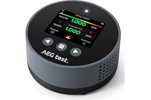AEGTEST HOUND-1085 Radon Detector, TFT LCD, Rechargeable, Compact Design, Long-Term Monitoring for Home & Basement, Easy to U