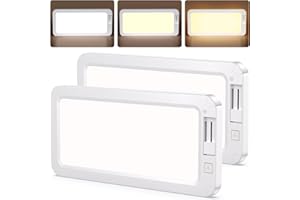 LILTSDRAE Lot de 2 lumières d'intérieur de camping-car 1700 lm, 3 couleurs 12 V V, super lumineuses 120 DEL pour accessoires 