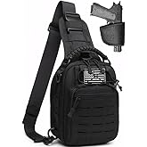 Vdones Tactical Sling Bag for Men Concealed Carry Crossbody Pack Gun Carry EDC BagMens Chest Pouch