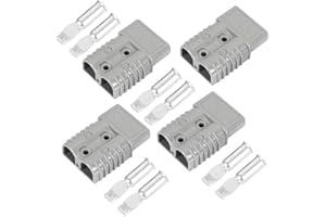 Uddick 350 Amp 600 V Battery Plug Connector 350A Battery Power Connector (Grey 4PCS 2/0AWG)