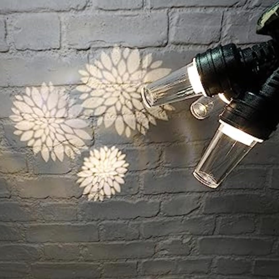 NOMA Projector Light Chain, 8 Warm White Flower Projector Lanterns