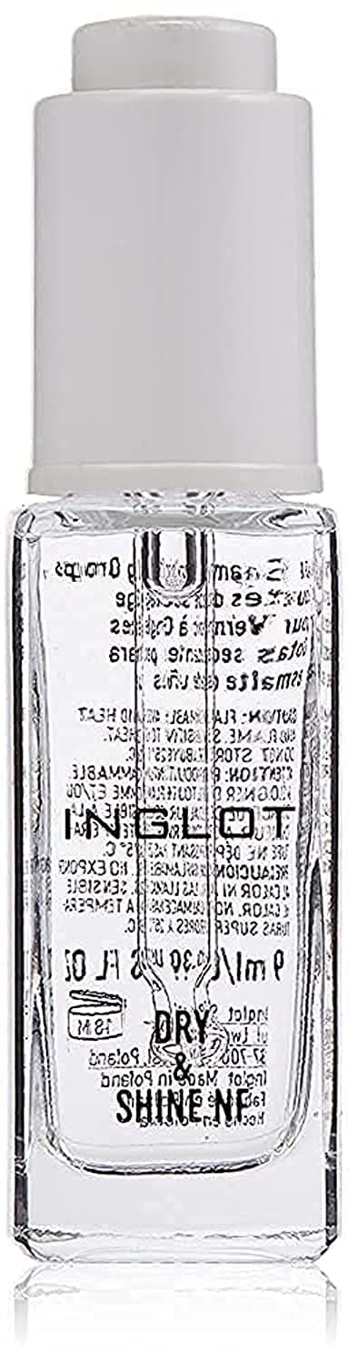 Inglot Dry & Shine Drops Nail Polish Short Drying Time Long Lasting Shiny Finish Shiny Nails Beautiful Manicure Not Tested on Animals 9 ml