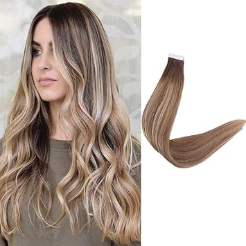 Amazon Com Full Shine 14 Inch 40g Ombre Tape Hair Color 4 Fading