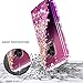 Galaxy S9 Case with Screen Protector (Full Coverage) for Girls Women, NageBee Glitter Liquid Sparkle Bling Floating Waterfall Quicksand Diamond Shockproof Cute Case for Samsung Galaxy S9 -Pink/Purple