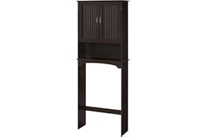 FullFurnique Over The Toilet Storage with Double Doors, Bathroom Organizer with Adjustable Shelf, Wooden Organizer Cabinet Un