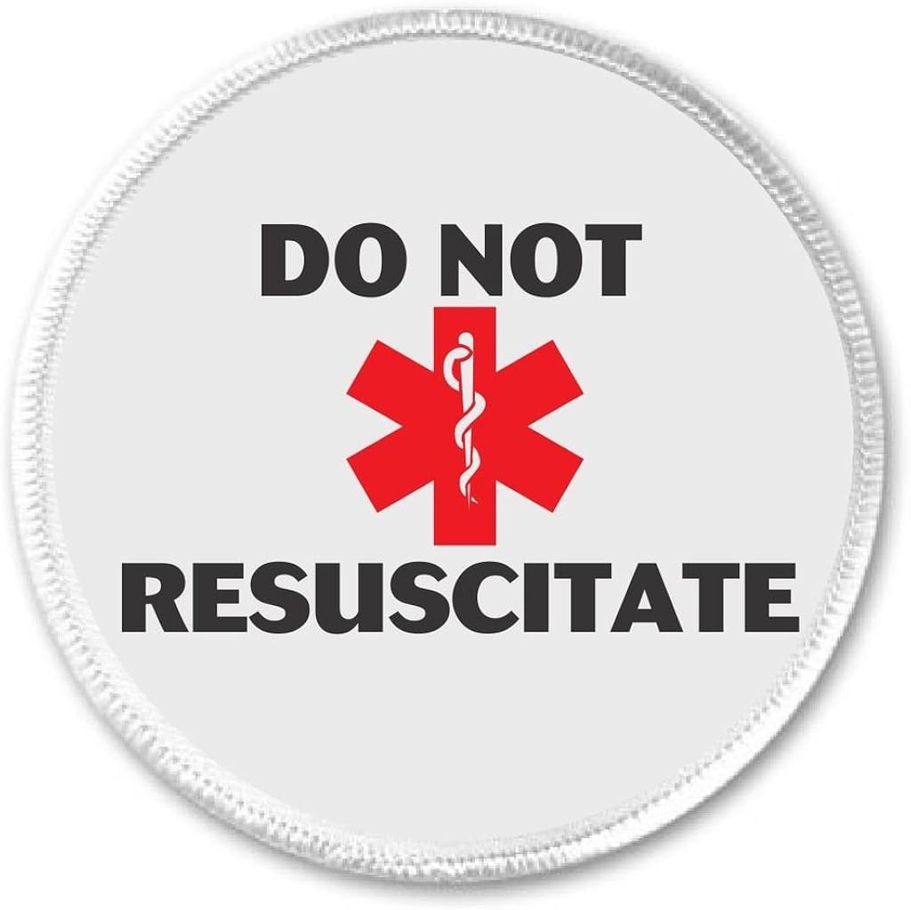 Do Not Resuscitate Medical Alert Symbol 3" Sew On Patch