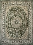 Feraghan/New City Traditional Isfahan Wool Persian Area Rug, 2' x 3', Sage Green