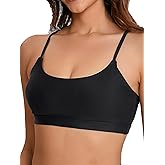 Women Swim Bra Straps Swim Tops Sport Bikini Tops Built in Bra Bathing Suit Tops Only Swimsuit Padded
