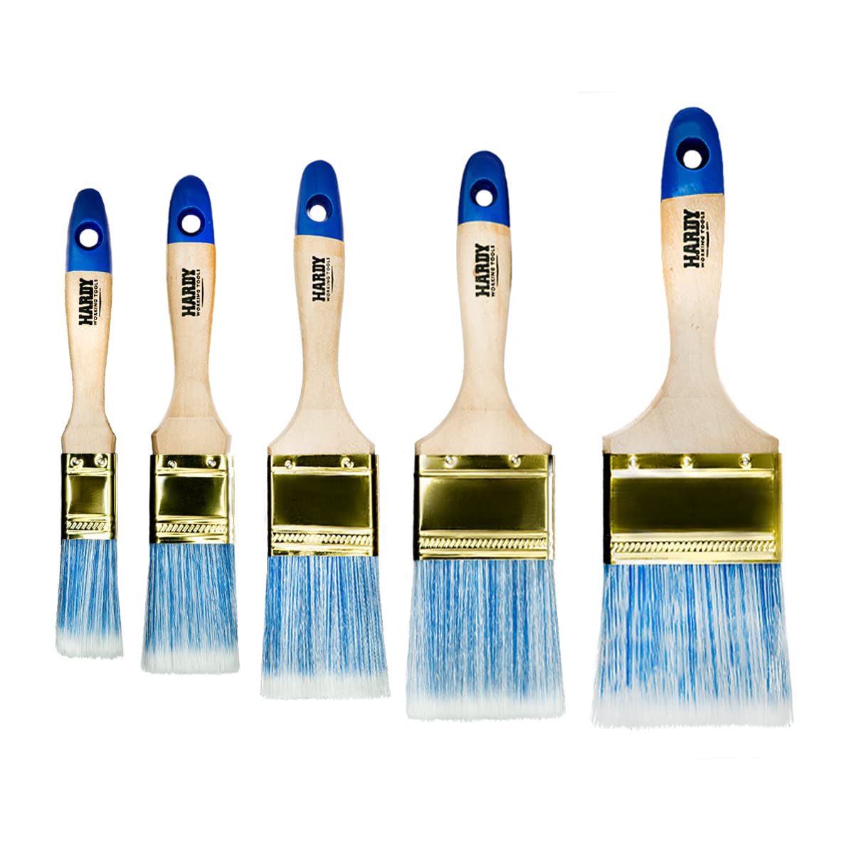 HARDY WORKING TOOLS Flat brush, wood, 25 mm 35 mm 50 mm 60 mm 75 mm
