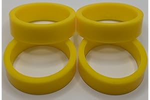 PerfectPlay 1 1/2 inch Standard Size Silicone Pinball Flipper Rubber, Set of 4 (Yellow)
