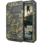 Mitywah Waterproof Case for iPhone Xs MAX, Shockproof Full Body Cover with Screen Protection, Heavy Duty Military Grade Defender Impact Rugged Strong Though Metal Shell for Outdoor, Camouflage