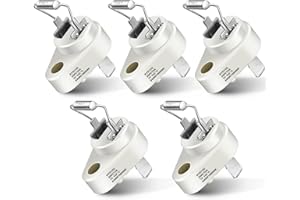 Dreyoo 5 Pack Thermal Cut Off Fuse 152°C Compatible with Raypak 005899F Zodiac R0012200 Pool Heater Rollout Switch Replacement Kit Swimming Pool Heater Parts Plug Fuse Thermal Fuse Link Accessories