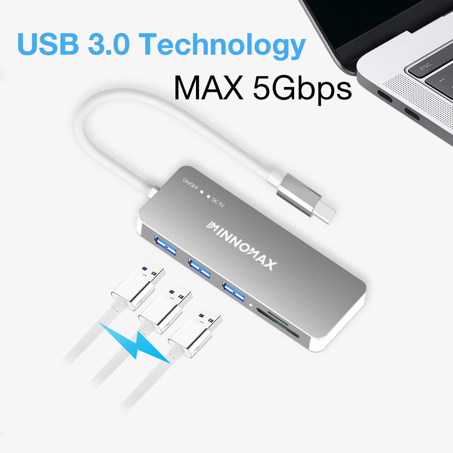 MacBook Pro Adapter,MacBook Pro Hub, INNOMAX 4 in 1 MacBook USB C Hub with USB 3.0 Port, USB C Power Delivery Port for MacBook 12\