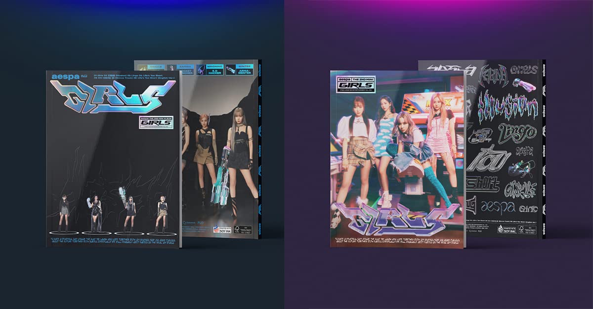 Dreamus aespa - Girls [KWANGYA+Real World ver. SET] 2Album+2Folded Posters+Free Gift, SMK1453