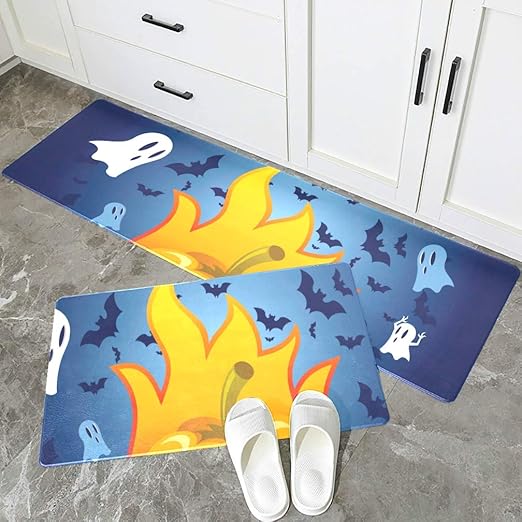 Amazon Com Custom Kitchen Mat Cool Halloween Creep Fun Ghost Non