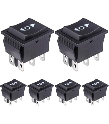 2 Interruttori A Dondolo KCD4 Verdi, 4 Pin, 20A, 12V/125V AC/DC, DPDT, IP44, Endlessparts