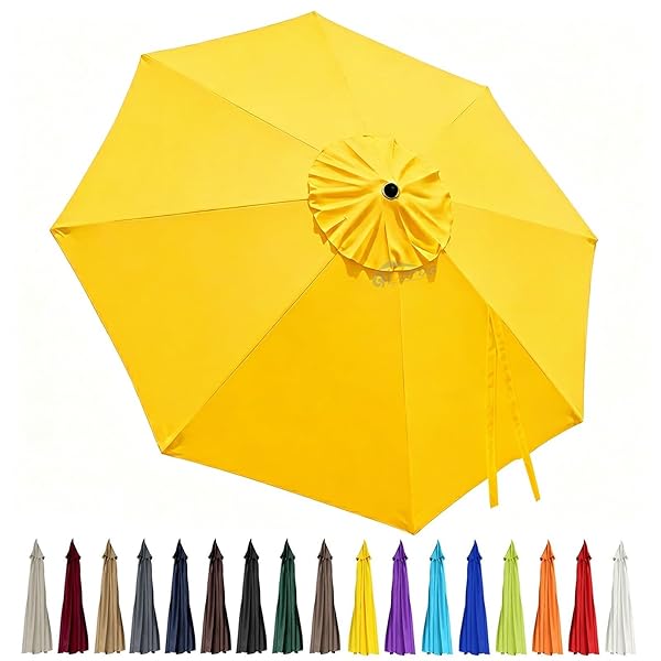 GLDDFDG 10FT PATIO UMBRELLA REPLACEMENT CANOPY 8 RIBS,...