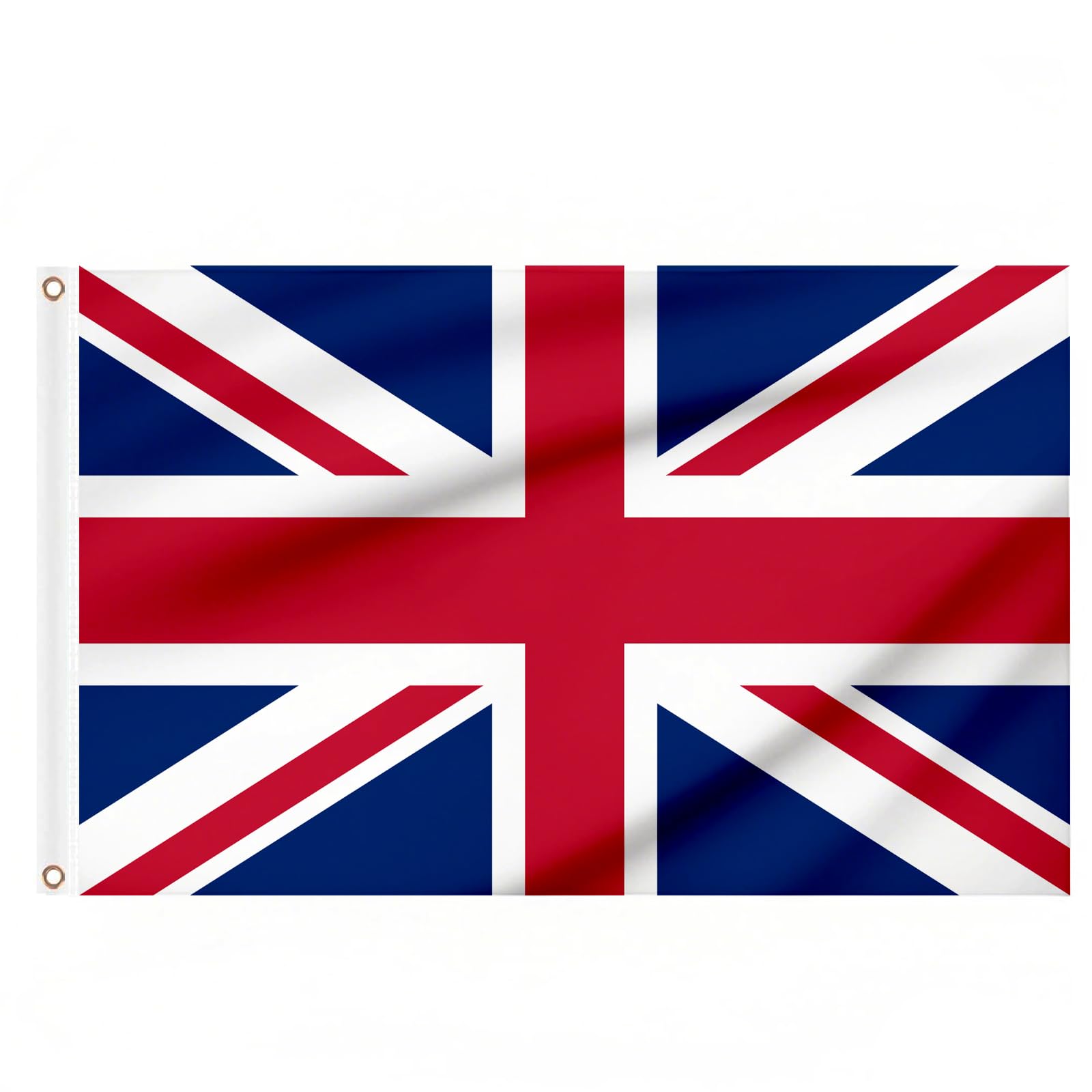 2PCS Union Jack Flags 5ft x 3ft for VE Day 80th Anniversary 2025, Large British Flag Great Britain UK Flag with Brass Eyelets Party Indoor Outdoor Decorations
