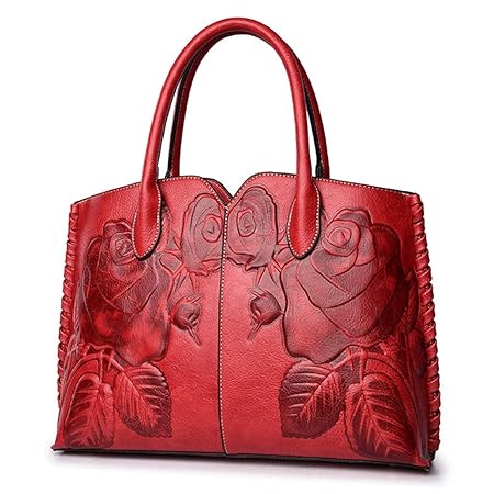 Mode Ethnic Style Handtasche Peony Blume Handtasche Sommer-Lederhilfe Chinese Style Damen Handtaschen Schulter Tasche Messeng