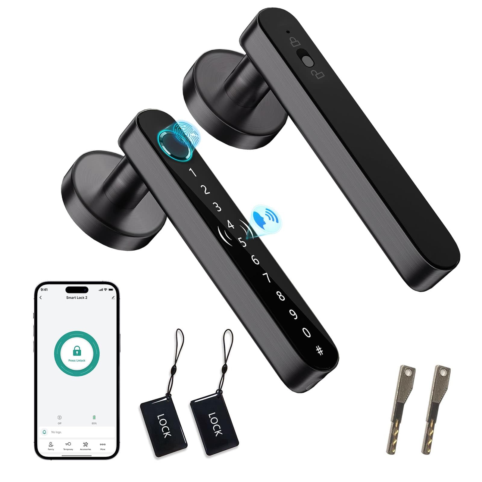 Photo 1 of *MISSING PARTS*
Fingerprint Door Lock Smart Voice Guidance Door Knob with Keyless Entry,Door Locks for Bedrooms,Home Hotel Office Apartment Rental House Fingerprint Door Knob,Easy to Install (Black)