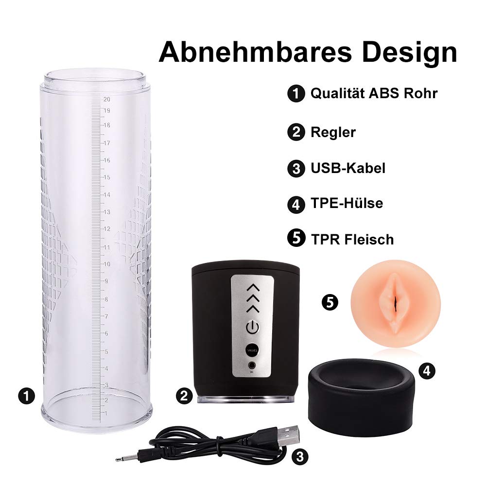 Penispumpen Männer Vakuumpumpe für Männer Elektrisch Pumpe Silikon Massagegerät FONDLOVE