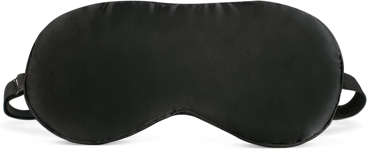 Natural Silk Sleep Mask & Blindfold - Single Strap Super-Soft Silk Eye Mask